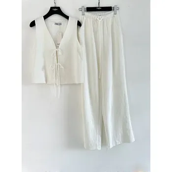 Dámské kalhoty Kalhoty wide leg 1017 Unika Paris barva: bílá, velikost: S