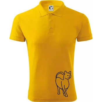 Pánská košile Ladná kočka - Polokošile pánská Pique Polo 203 - L ( Žlutá )