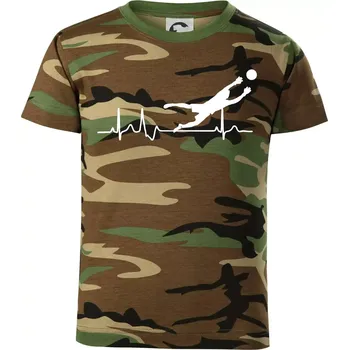 Ekg fotbal brankář - Dětské maskáčové triko - 146 cm/10 let ( Hnědý maskáč )