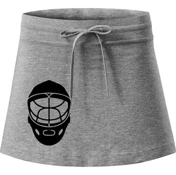 Dámská sukně Florbal maska - Sportovní sukně - two in one - XS ( Tmavě šedý melír )