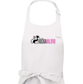 Kuchyňská zástěra Jsem kočka na lovu - Dámská zástěra na vaření - Univerzální velikost ( Bílá )