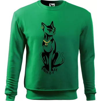 Chlapecké tričko Kočka - Egyptská kočka - Mikina Essential dětská - 146 cm/10 let ( Středně zelená )