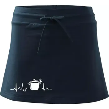 Dámská sukně EKG kuchař hrnec - Sportovní sukně - two in one - L ( Námořní modrá (velmi tmavá - téměř černá) )