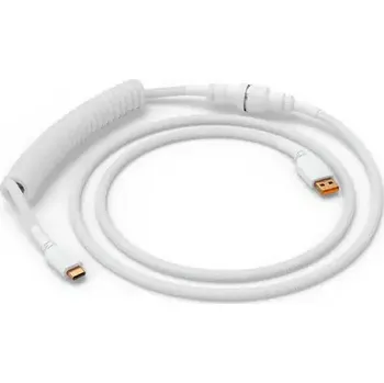 Datový kabel Glorious GMMK USB-C/USB-A kroucený kabel 1.4m bílá (GLO-KB-ACC-CBL-COIL-GWHT)