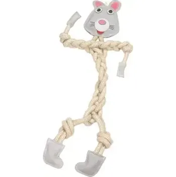 Hračka pro psa animALL Hračka Mr.Roper Králík kůže+lano 57 cm/12 mm (110308)