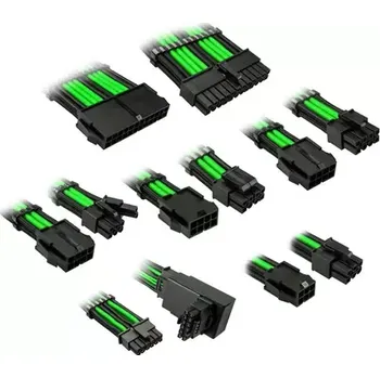 Počítačový zdroj Kolink Prodlužovací sada opletených kabelů Core Pro Braided Cable Extension Kit 12V-2x6 Typ 1 zelená (COREPRO-EK-12VT1-GRN)