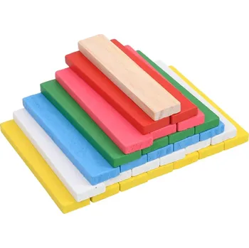 Dřevěná hračka 150dílná sada dřevěných stavebních bloků masivní borové dřevo