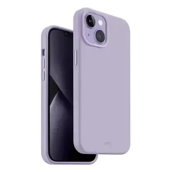 Pouzdro na mobilní telefon Uniq Hybrid Lino zadní kryt pro Apple iPhone 14 Plus - LILAC (levandulová) (8886463682036)