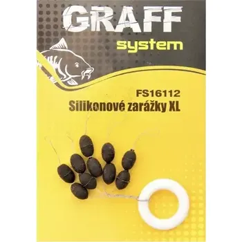 Graff Silikonové zarážky XL Černé 10ks (FS16112)
