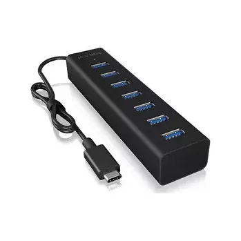 USB hub Icy Box IB-HUB1700-C3 černá (IB-HUB1700-C3)