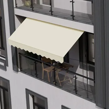 Markýza Markýza s upínacími svorkami 250 x 120 cm | béžová