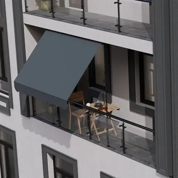 Markýza Markýza s upínacími svorkami 250 x 120 cm | šedá