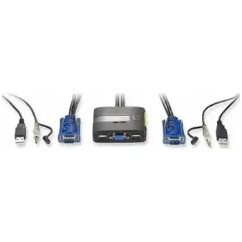 Switch LevelOne 2 Port USB Kabel KVM-Switch - včetně kabelů (KVM-0223)