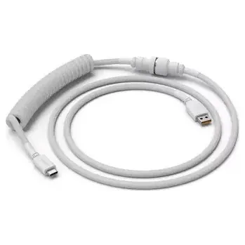 Kabel do PC Glorious spirálovitý kabel USB-C - USB-A bílá (GLO-CBL-COIL-WHITE)