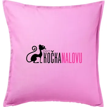 Polštář Jsem kočka na lovu - Polštář 50x50 - 50x50 - Pouze potah ( Růžová )