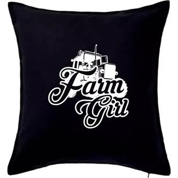 Polštář Farm Girl - Polštář 50x50 - 50x50 - Pouze potah ( Černá )