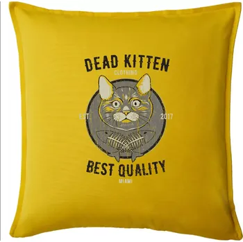 Polštář Cat deadkitten - Polštář 50x50 - 50x50 - Pouze potah ( Žlutá )