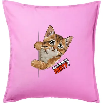 Polštář Řekl někdo slovo party - Polštář 50x50 - 50x50 - Pouze potah ( Růžová )