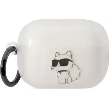 Pouzdro na mobilní telefon Karl Lagerfeld 3D Logo NFT Choupette TPU Pouzdro pro Apple Airpods Pro 2 bílá (3666339099312)