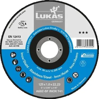 Příslušenství k nářadí LUKAS Řezné kotouče T42 115x2,5x22,23 A30Z-BF Inox, AT007212V9802