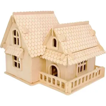 Puzzle Woodcraft Dřevěné 3D puzzle Evropská vila A (MW101-N)