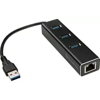 USB hub SilverStone EP04 3-port USB Gigabit Ethernet hub černá (SST-EP04)