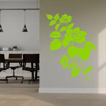 Samolepící dekorace Živá Zeď Samolepka na zeď Květina Barva: zelená, Velikost: 60 x 44 cm
