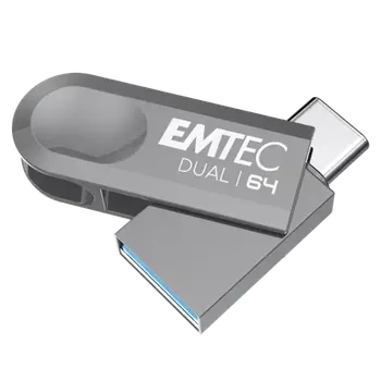 USB flash disk EMTEC Dual D280 USB 3.2 Type-C 64GB (ECMMD64GD283)