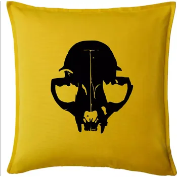 Polštář Kočka - Cat skull - Polštář 50x50 - 50x50 - Pouze potah ( Žlutá )