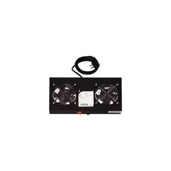 Serverovna Digitus 19" větrací jednotka, 1U, 2 ventilátory, černá (DN-19 FAN-2-HO-SW)