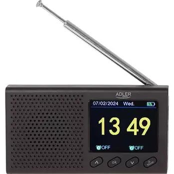 Radiopřijímač Adler AD 1198 černá (AD 1198)