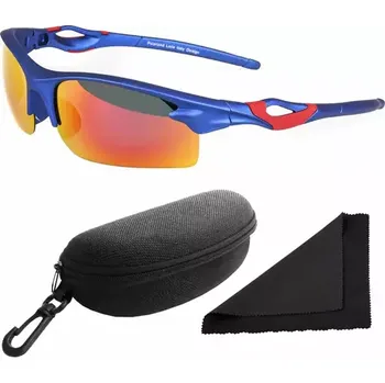 Sluneční brýle Polarized Brýle sluneční 174 - obroučky modré - skla červeno-zlatá zrcadlová (56.016)