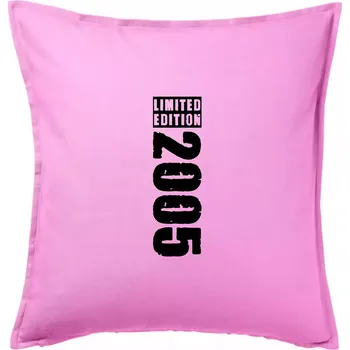 Polštář Limited edition 2005 pruh - Polštář 50x50 - 50x50 - Pouze potah ( Růžová )
