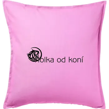 Polštář Holka od koní - Polštář 50x50 - 50x50 - Včetně výplně ( Růžová )