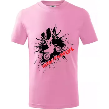 Chlapecké tričko Enduro its my life - Tričko dětské bavlněné - 134 cm/8 let ( Růžová )