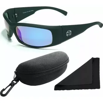 Polarized Brýle sluneční 77 - obroučky černé - skla modrá zrcadlová (56.002)