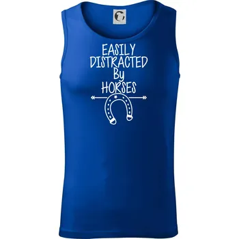Easily Distracted by Horse - Tílko pánské Core - M ( Královská modrá )