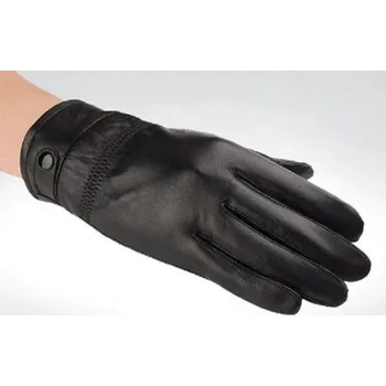 Rukavice Pánské zimní kožené rukavice J1545 černá