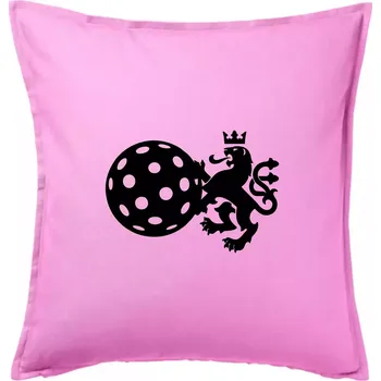Polštář Český lev florbal - Polštář 50x50 - 50x50 - Pouze potah ( Růžová )