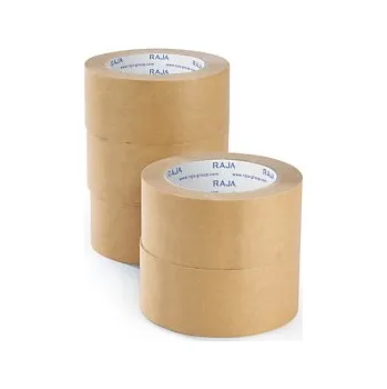 Lepicí páska Papírová lepicí páska 48 mm, návin 50 m, standardní 57g/m2, hnědá, tloušťka 110µm | RAJA - Balení po 6 ks