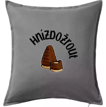 Polštář Hnízdožrout - Polštář 50x50 - 50x50 - Pouze potah ( Tmavě šedý melír )