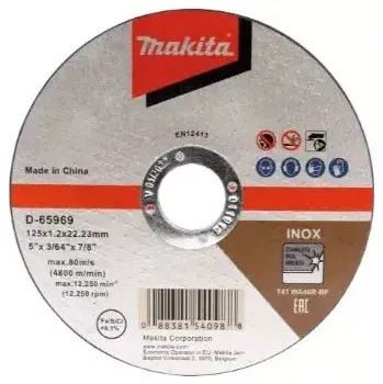Řezný kotouč Makita D-65969 Řezný kotouč na nerez 125x1.0x22.23mm (D-65969)