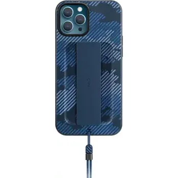 Pouzdro na mobilní telefon Uniq Hybrid Heldro Designer Edition Antimicrobial zadní kryt pro Apple iPhone 12 Pro Max - MARINE CAMO (modrá) (8886463676639)