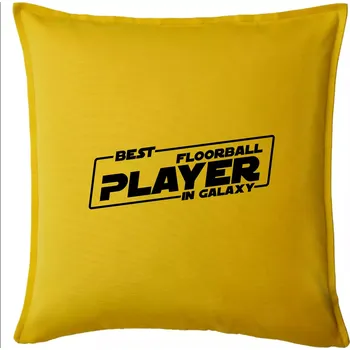 Polštář Best floorball player in galaxy - Polštář 50x50 - 50x50 - Pouze potah ( Žlutá )