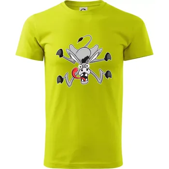 Splašený kůň - Klasické pánské triko vyšší gramáže - M ( Limetková )