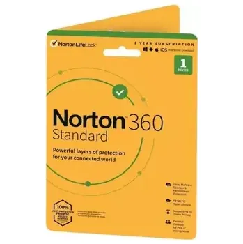 Antivir Norton 360 Standard - licence na předplatné (1 rok) - 1 zařízení (21419641)