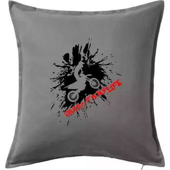 Polštář Enduro its my life - Polštář 50x50 - 50x50 - Pouze potah ( Tmavě šedý melír )