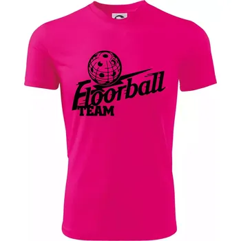 Chlapecké tričko Florbal team - Dětské triko sportovní (dresovina) - 146 cm/10 let ( Neon Pink )