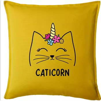 Polštář Caticorn - Polštář 50x50 - 50x50 - Pouze potah ( Žlutá )