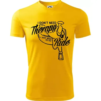 Chlapecké tričko I don't Therapy Ride - jezdkyně - Dětské triko sportovní (dresovina) - 158 cm/12 let ( Žlutá )